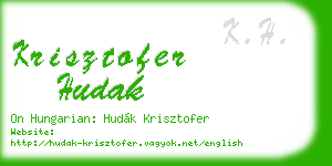 krisztofer hudak business card
