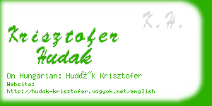 krisztofer hudak business card